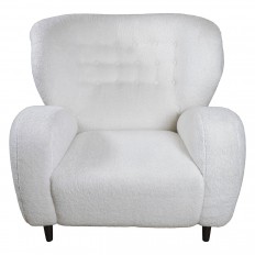 Pair of large curved teddy bear armchairs